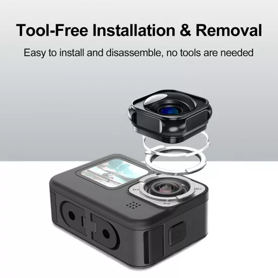 TELESIN Aluminum Alloy Frame Max Lens Mod for GoPro Hero 12/11//10/9 Mini TELESIN Aluminum Alloy Frame Max Lens Mod for GoPro Hero 12/11//10/9 Mini