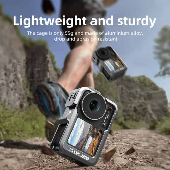 TELESIN Metal Rabbit Cage Frame for DJI ACTION 3/4