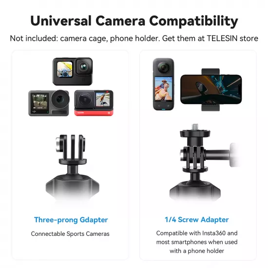 TELESIN Bike Handlebar Clamp Mount TELESIN Bike Handlebar Clamp Mount