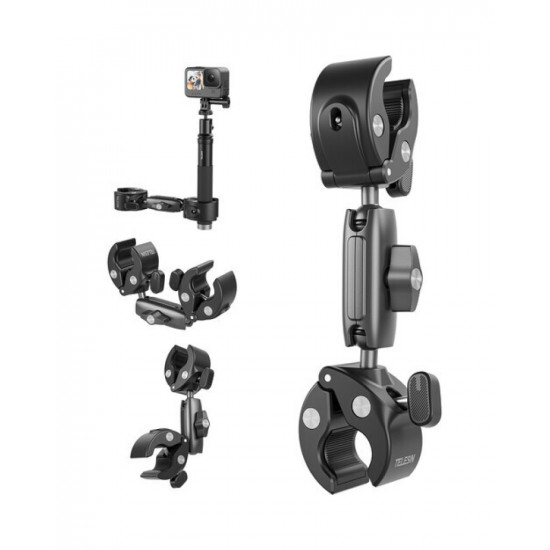 TELESIN Double-headed Crab Clamp Bike/Moto Pipe Clamp