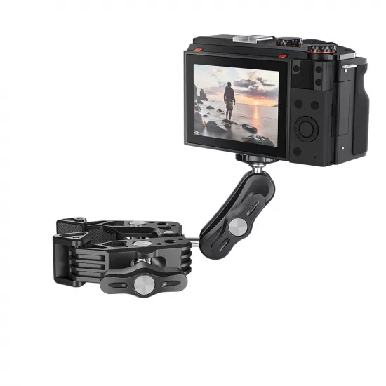 TELESIN Multifunction Crab Clamp with 2.3" Ball Head Arm