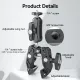 TELESIN Multifunction Crab Clamp with 2.3" Ball Head Arm