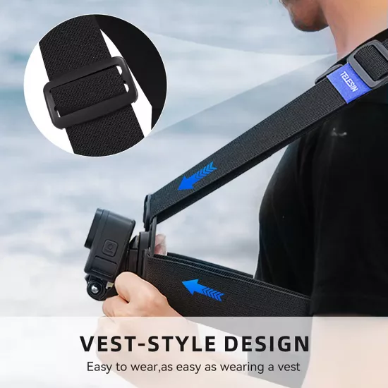 TELESIN New Vest Chest Strap for Action Cameras TELESIN New Vest Chest Strap for Action Cameras