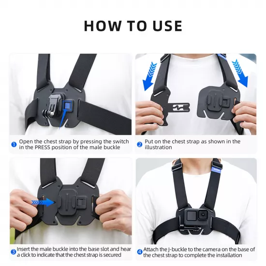 TELESIN New Vest Chest Strap for Action Cameras TELESIN New Vest Chest Strap for Action Cameras