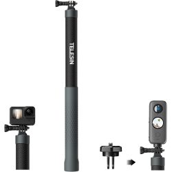 TELESIN New Design 3m Carbon Fiber Selfie Stick