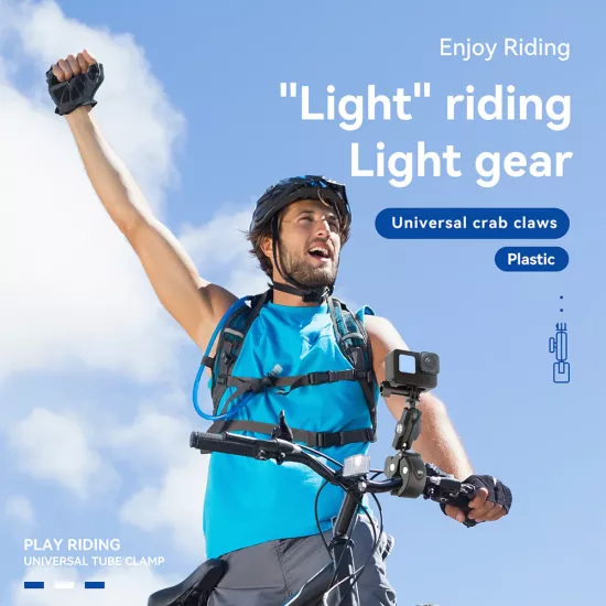 TELESIN Plastic Universal Handlebar Mount Tube Clamp TELESIN Plastic Universal Handlebar Mount Tube Clamp