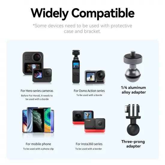 TELESIN Plastic Universal Handlebar Mount Tube Clamp TELESIN Plastic Universal Handlebar Mount Tube Clamp