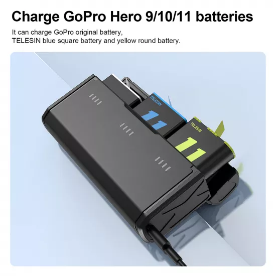 TELESIN Pocket Multifunctional Storage Charging Box for GoPro 9/10/11/12