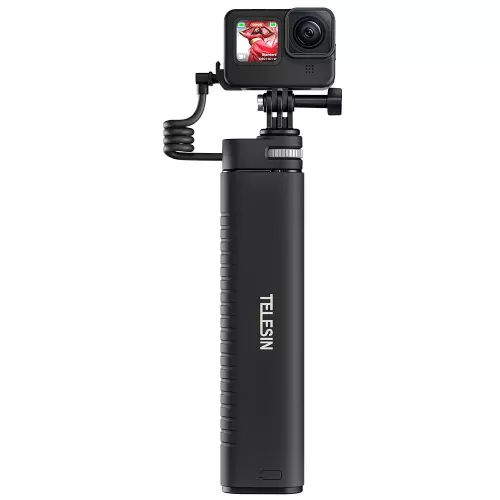 TELESIN Rechargeable Selfie Stick for Action Cameras & Smartphones
