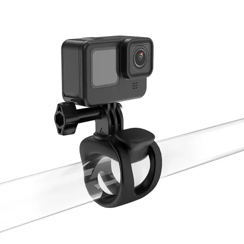 TELESIN Rubber Handlebar Mount for Action Cameras (Black)