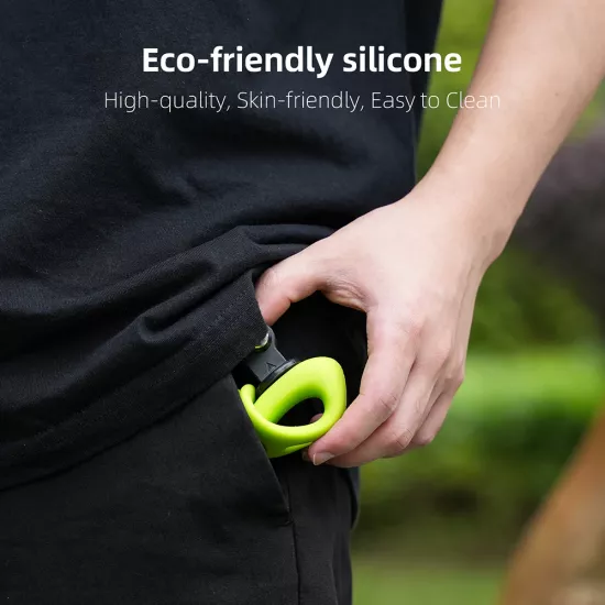 TELESIN Rubber Handlebar Mount for Action Cameras (Green)