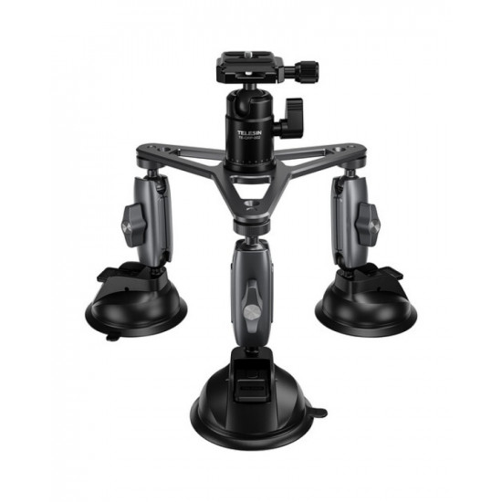 TELESIN Three-Arm Suction Mount