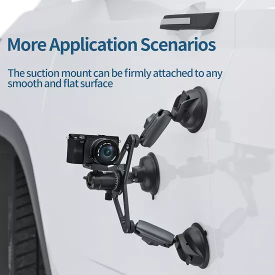 TELESIN Three-Arm Suction Mount