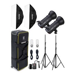 NiceFoto TB-400C 2-Light Studio Flash Kit (400W)