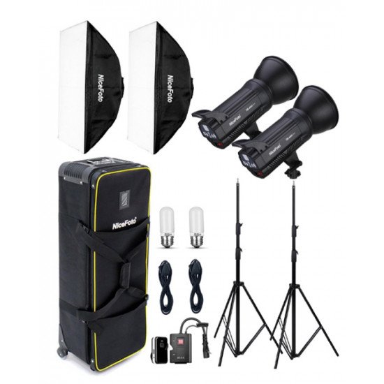 NiceFoto TB-400C 2-Light Studio Flash Kit (400W)