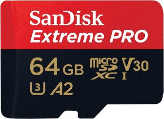 Sandisk Extreme Pro 64GB MicroSDXC 200MB/s Memory Card with SD Adapter