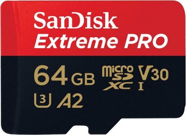 Sandisk Extreme Pro 64GB MicroSDXC 200MB/s Memory Card with SD Adapter