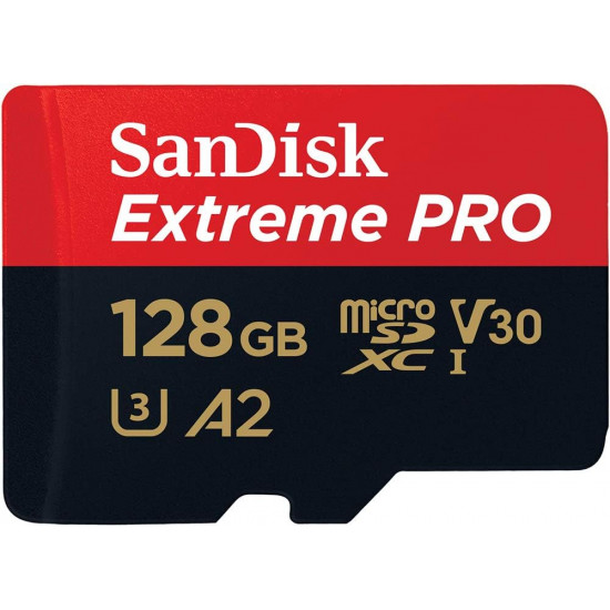 Sandisk Extreme Pro 128GB MicroSDXC 200MB/s Memory Card with SD Adapter