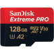 Sandisk Extreme Pro 128GB MicroSDXC 200MB/s Memory Card with SD Adapter