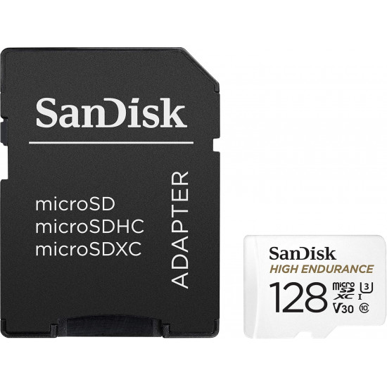 SanDisk 128GB High Endurance MicroSDXC Card for Dash Cam & Home Security Camera SanDisk 128GB High Endurance MicroSDXC Card for Dash Cam & Home Security Camera