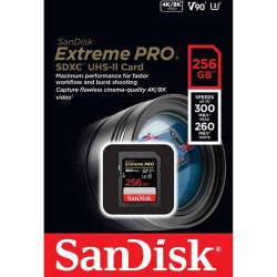 SanDisk 256GB Extreme PRO UHS-II SDXC 300 MB/s Memory Card