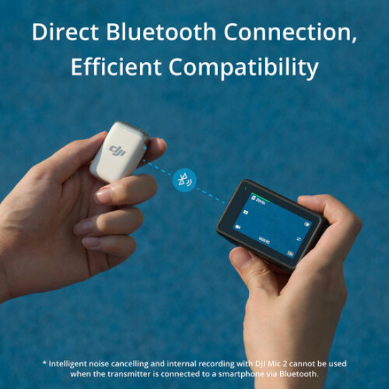 DJI Mic 2 Clip-On Transmitter/Recorder with Built-In Microphone (Platinum White) DJI Mic 2 Clip-On Transmitter/Recorder with Built-In Microphone (Platinum White)