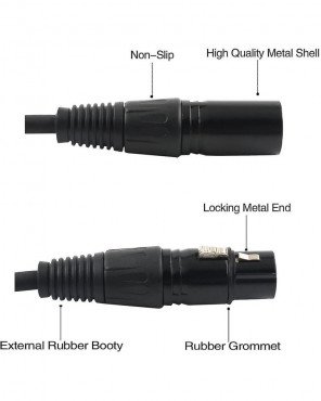 XLR Female to Dual XLR Male 3 Pin Patch Y Cable Balanced Microphone Splitter Cord 50cm XLR Female to Dual XLR Male 3 Pin Patch Y Cable Balanced Microphone Splitter Cord 50cm