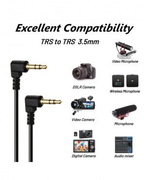 TRS-to-TRS 3.5mm Adapter Microphone Patch Cable 40cm TRS-to-TRS 3.5mm Adapter Microphone Patch Cable 40cm