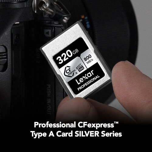 Lexar 320GB Professional CFexpress Type A Card SILVER Series Lexar 320GB Professional CFexpress Type A Card SILVER Series