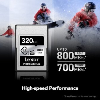Lexar 320GB Professional CFexpress Type A Card SILVER Series Lexar 320GB Professional CFexpress Type A Card SILVER Series