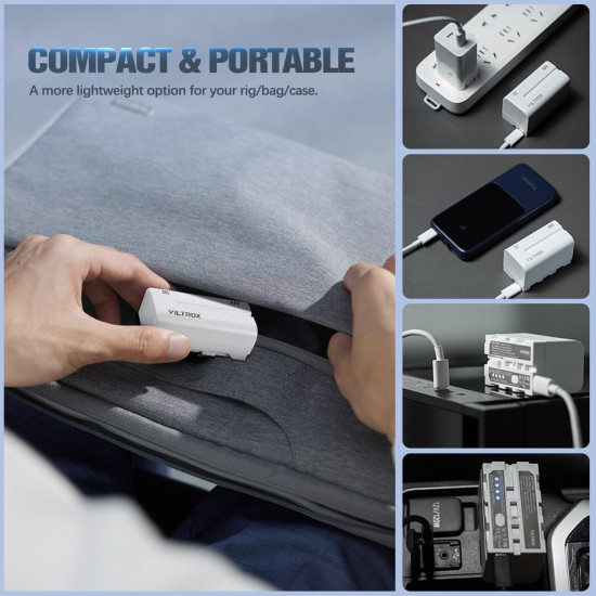 VILTROX NP-F550 Battery 2200mah with USB-C Charging Port VILTROX NP-F550 Battery 2200mah with USB-C Charging Port