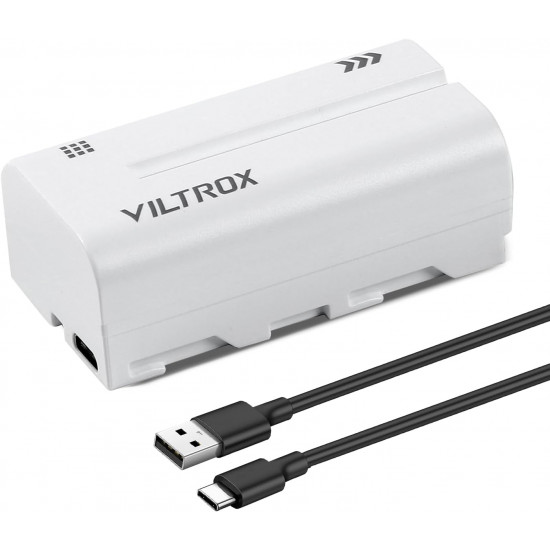 VILTROX NP-F550 Battery 2200mah with USB-C Charging Port VILTROX NP-F550 Battery 2200mah with USB-C Charging Port
