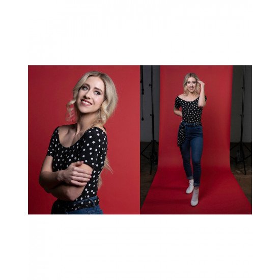 Background Paper Rolls 1.36x11mm Scarlet