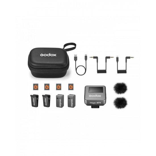 Godox Magic XT1-C 2-Person Wireless Microphone System with USB-C Adapter Godox Magic XT1-C 2-Person Wireless Microphone System with USB-C Adapter