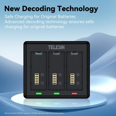TELESIN Triple Battery Charger for GoPro Hero 13 TELESIN Triple Battery Charger for GoPro Hero 13