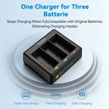 TELESIN Triple Battery Charger for GoPro Hero 13 TELESIN Triple Battery Charger for GoPro Hero 13