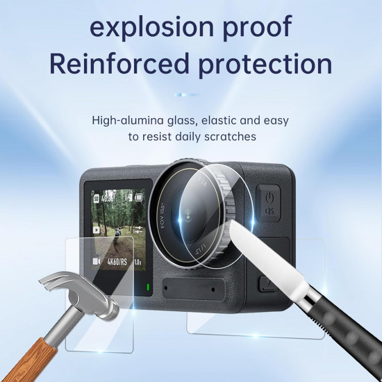 TELESIN Tempered Film Kit for Action5 Pro