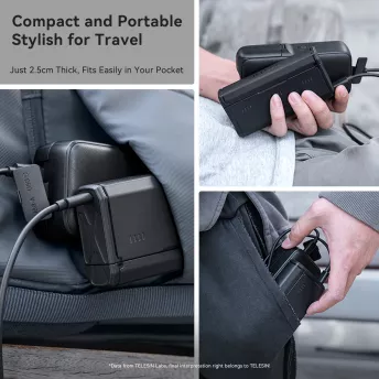 TELESIN Pocket Multifunctional Storage Charging Box for GoPro 13