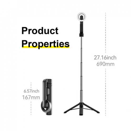 TELESIN Magnetic Bluetooth Selfie Stick for iPhone