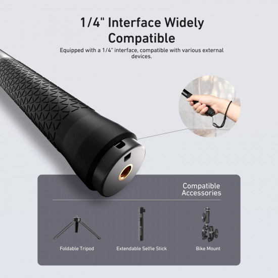 TELESIN High-Strength Aluminum Alloy Selfie Stick 90cm