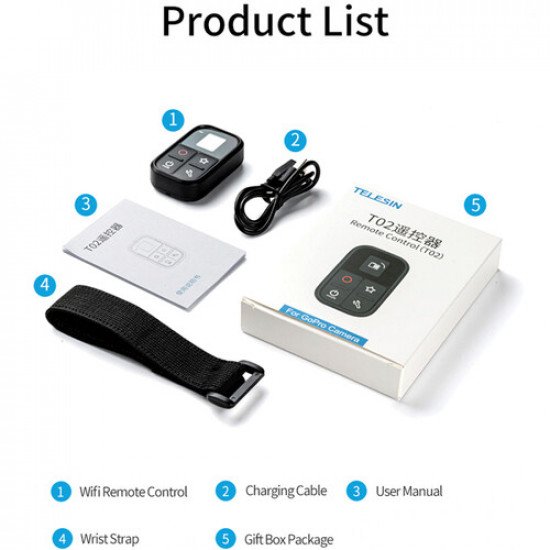 Telesin GP-RMT-T02 Waterproof OLED Wifi Remote