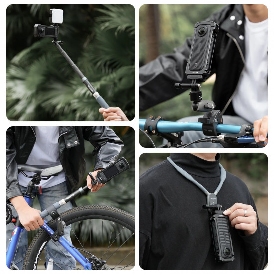 TELESIN Full Metal Expansion Cage For Insta360 X4 TELESIN Full Metal Expansion Cage For Insta360 X4