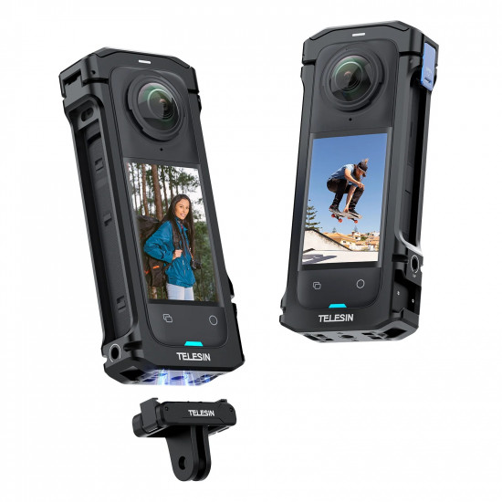 TELESIN Full Metal Expansion Cage For Insta360 X4 TELESIN Full Metal Expansion Cage For Insta360 X4