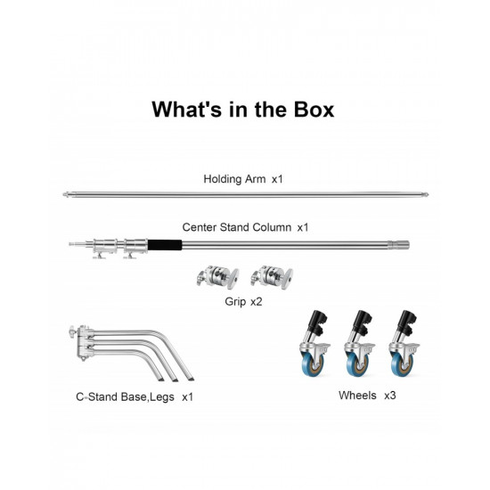 NiceFoto Y660IIB C-Light Stand with Casters