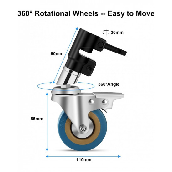 NiceFoto Y660IIB C-Light Stand with Casters