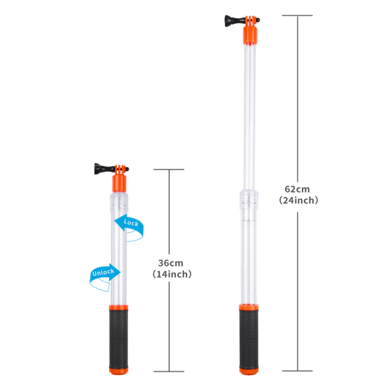 TELESIN Floating Translucent Waterproof Selfie Stick TELESIN Floating Translucent Waterproof Selfie Stick