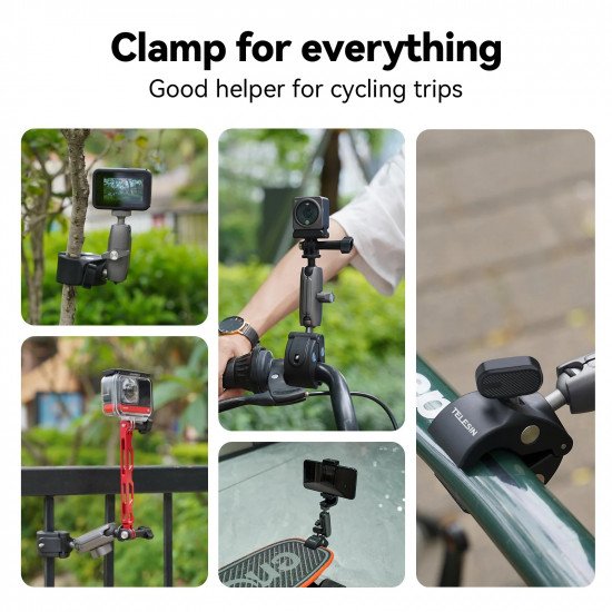 TELESIN Aluminum Alloy Universal Handlebar Mount TELESIN Aluminum Alloy Universal Handlebar Mount