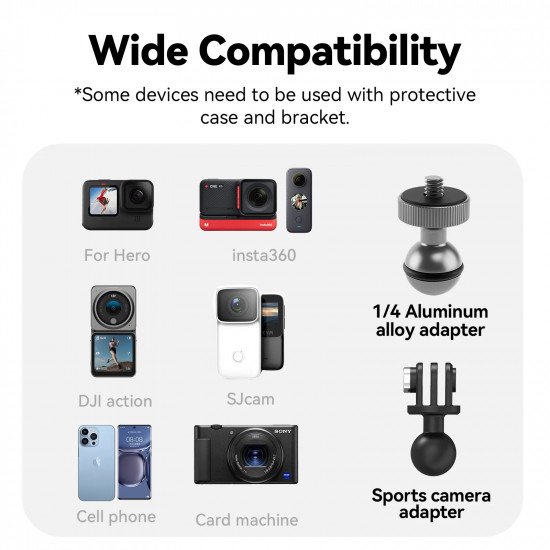 TELESIN Aluminum Alloy Universal Handlebar Mount TELESIN Aluminum Alloy Universal Handlebar Mount