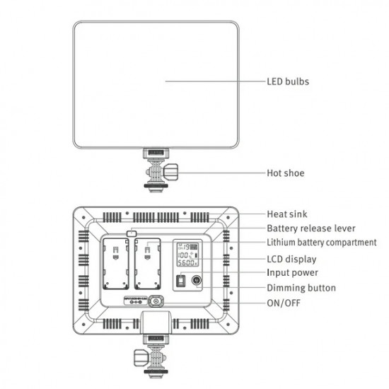 Viltrox VL-200T Bi-Color LED Light with LCD Display and Wireless Management