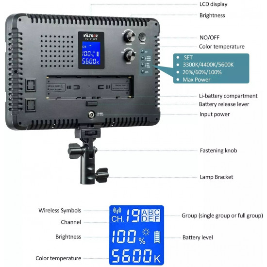 VILTROX VL-192T 45W Bi-Color LED Light Panel VILTROX VL-192T 45W Bi-Color LED Light Panel
